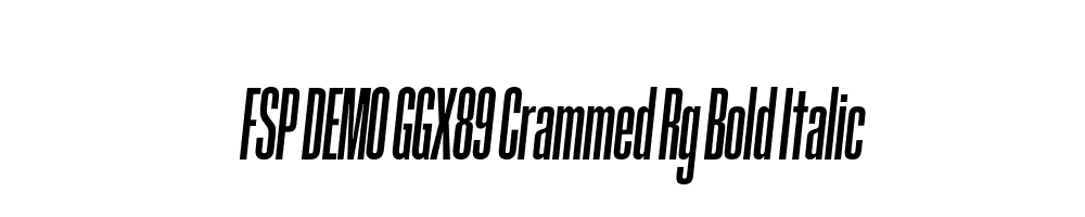 FSP DEMO GGX89 Crammed Rg Bold Italic