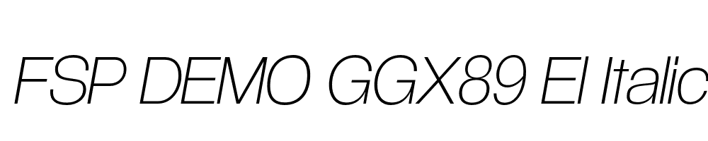 FSP DEMO GGX89 El Italic