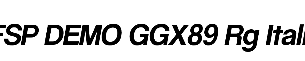 FSP DEMO GGX89 Rg Italic