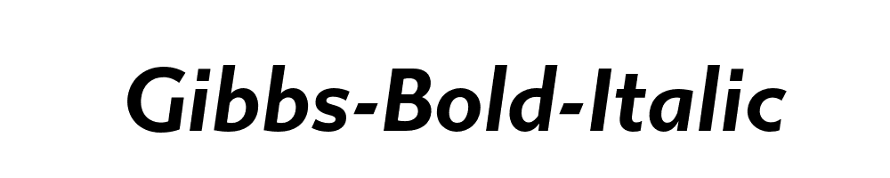 Gibbs-Bold-Italic