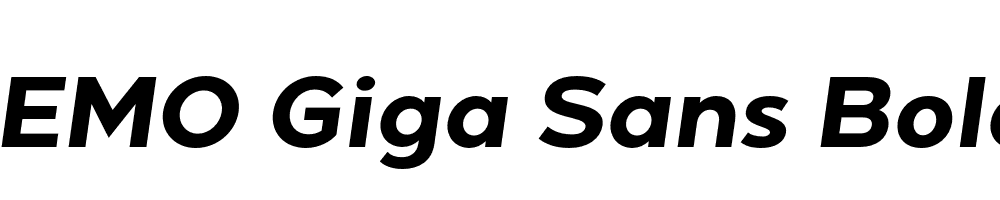 FSP DEMO Giga Sans Bold Italic