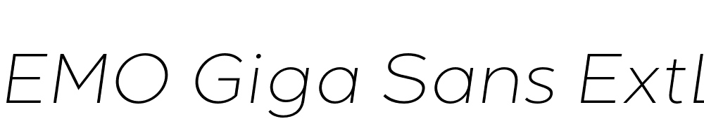 FSP DEMO Giga Sans ExtLt Italic