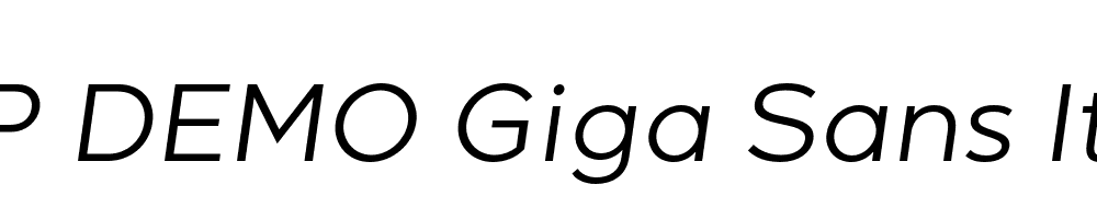 FSP DEMO Giga Sans Italic