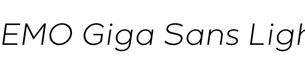 FSP DEMO Giga Sans Light Italic