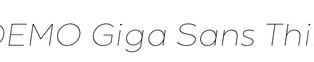 FSP DEMO Giga Sans Thin Italic