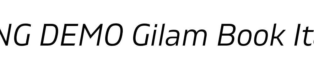  DEMO Gilam Book Italic Regular