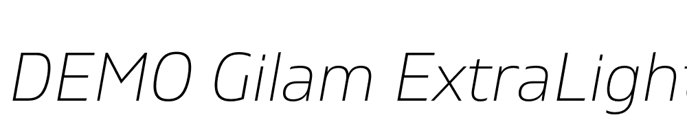  DEMO Gilam ExtraLight Italic Regular