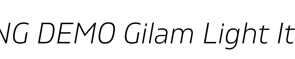  DEMO Gilam Light Italic Regular