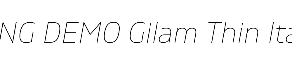  DEMO Gilam Thin Italic Regular