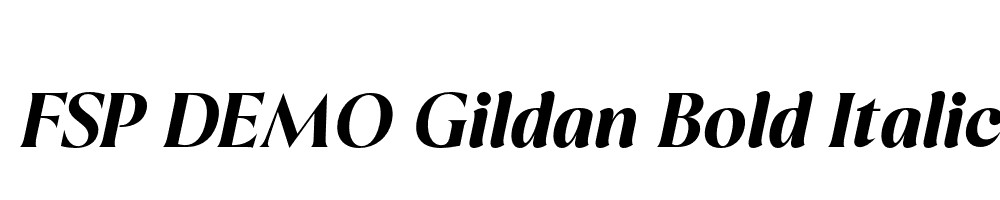 FSP DEMO Gildan Bold Italic