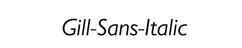 Gill-Sans-Italic