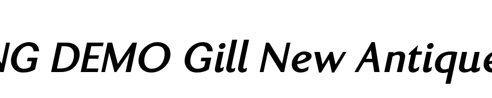  DEMO Gill New Antique Bold Italic