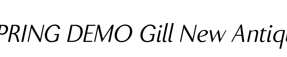  DEMO Gill New Antique Italic