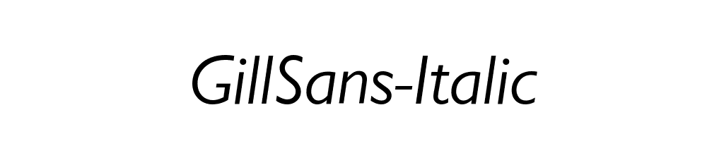 GillSans-Italic