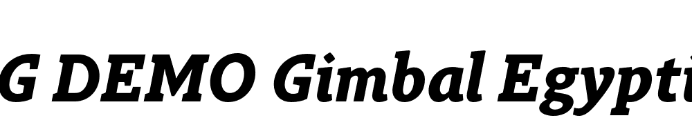  DEMO Gimbal Egyptian Bold Italic