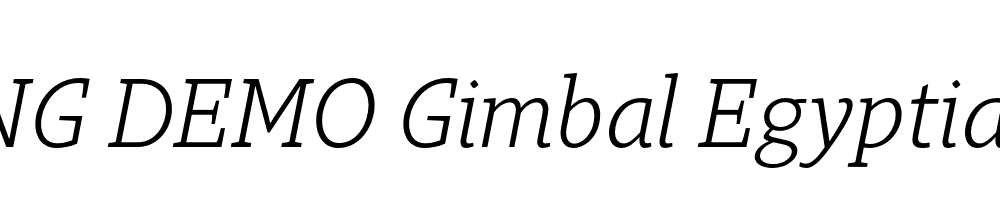  DEMO Gimbal Egyptian Book Italic