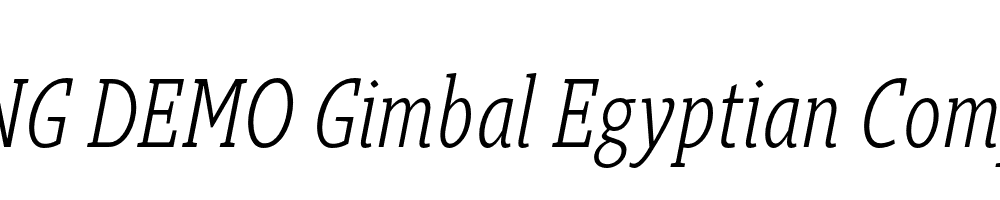  DEMO Gimbal Egyptian Comp Book Italic