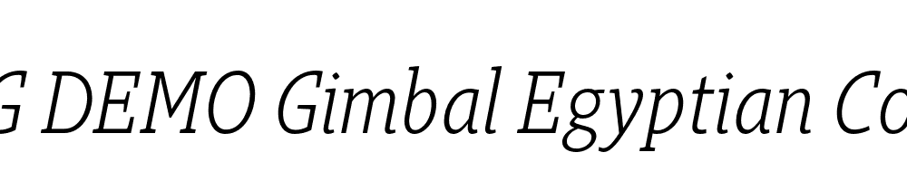  DEMO Gimbal Egyptian Cond Book Italic