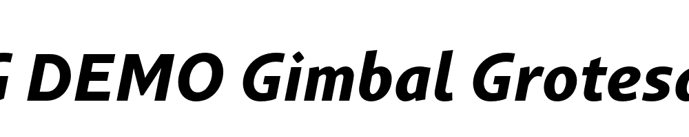  DEMO Gimbal Grotesque Bold Italic