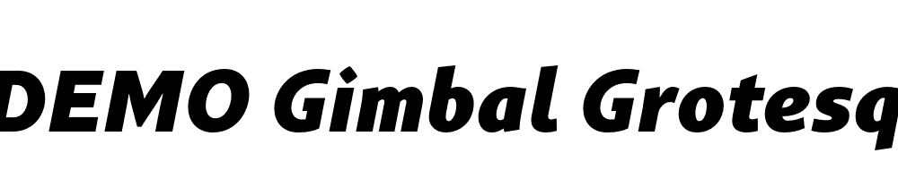  DEMO Gimbal Grotesque Heavy Italic