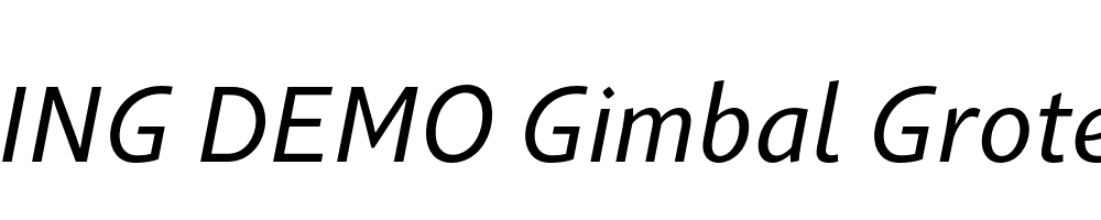  DEMO Gimbal Grotesque Italic