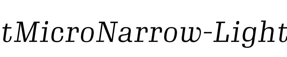 GimletMicroNarrow-Light-Italic