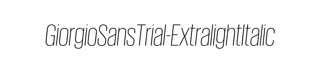 GiorgioSansTrial-ExtralightItalic