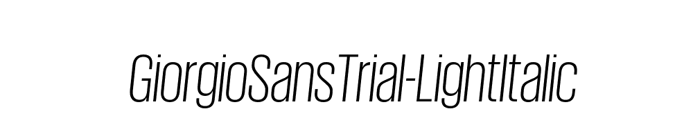 GiorgioSansTrial-LightItalic