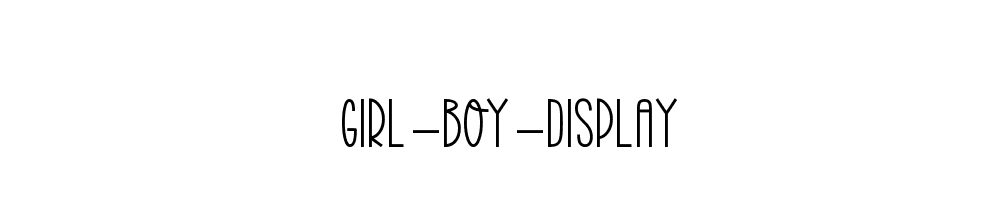 Girl-Boy-Display