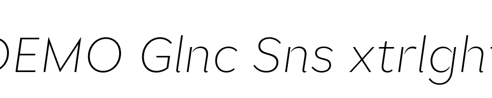 FSP DEMO Glnc Sns xtrlght Italic