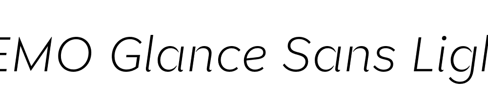 FSP DEMO Glance Sans Light Italic