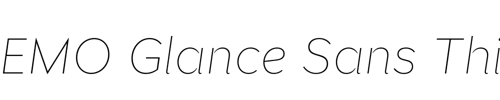 FSP DEMO Glance Sans Thin Italic