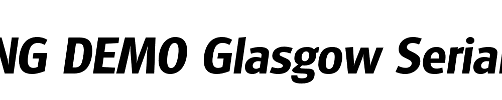  DEMO Glasgow Serial Bold Italic