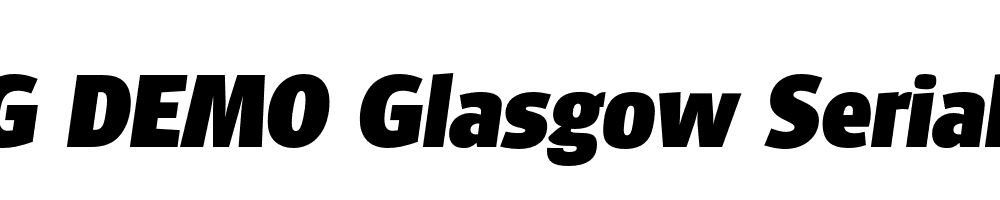  DEMO Glasgow Serial Heavy Italic