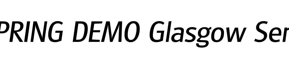  DEMO Glasgow Serial Italic