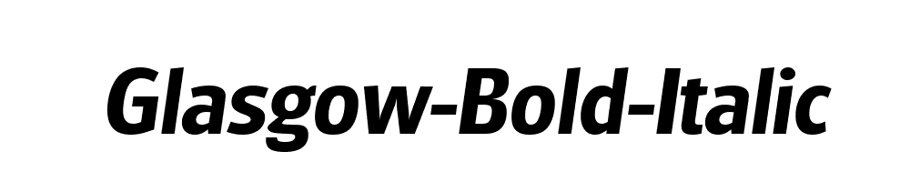 Glasgow-Bold-Italic