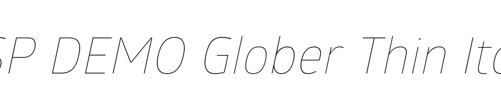 FSP DEMO Glober Thin Italic