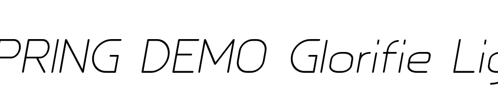  DEMO Glorifie Light Italic