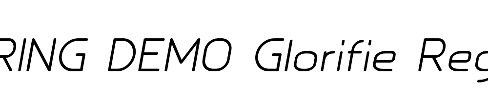  DEMO Glorifie Regular Italic