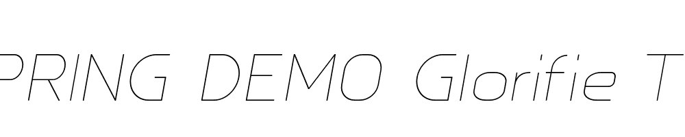  DEMO Glorifie Thin Italic