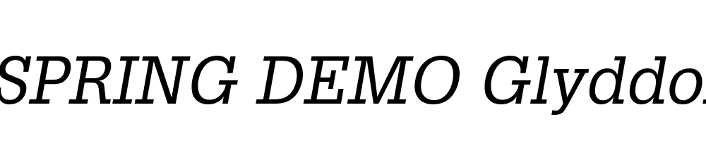  DEMO Glyddon Italic