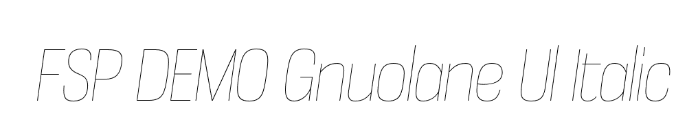 FSP DEMO Gnuolane Ul Italic