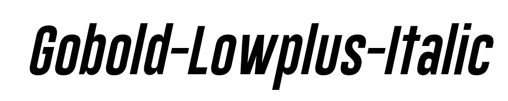 Gobold-Lowplus-Italic