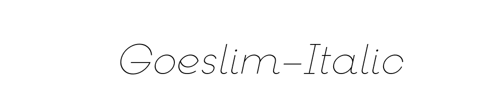 Goeslim-Italic