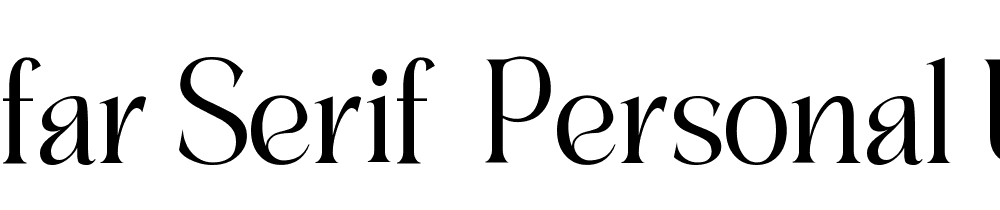 Gofar Serif Personal Use