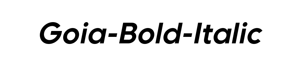 Goia-Bold-Italic