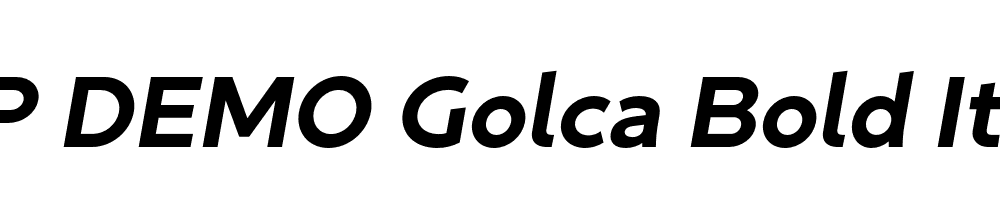 FSP DEMO Golca Bold Italic