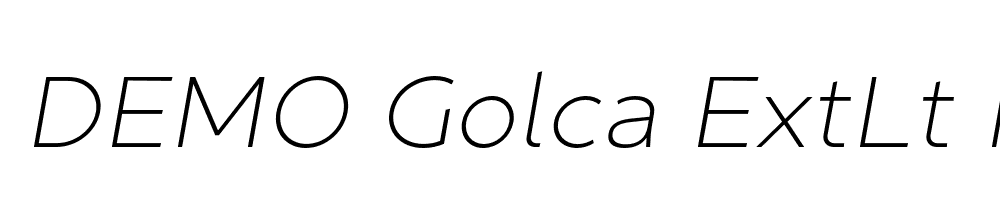 FSP DEMO Golca ExtLt Italic