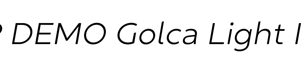 FSP DEMO Golca Light Italic