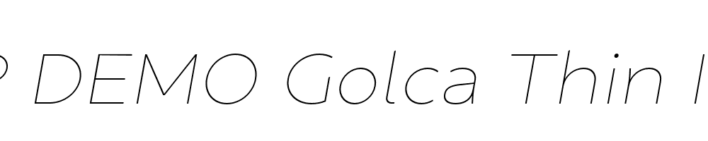 FSP DEMO Golca Thin Italic